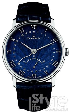 宝珀Villeret 超薄逆跳小秒针腕表