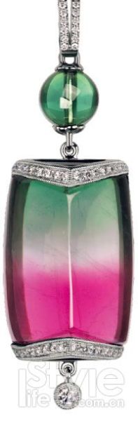 西瓜碧玺项坠 七彩云南 