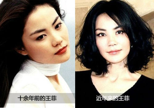 王菲李亚鹏离婚王菲整形前后对比照