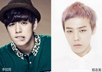 李玹雨权志龙，这两位除了发型很像，连笑起来的感觉也差不多。