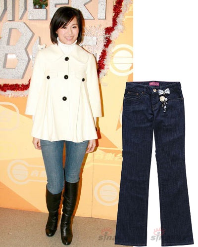 组图:明星装扮 显瘦牛仔裤打消顾虑去上班(7)