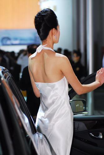 北京车展十大模特背部3