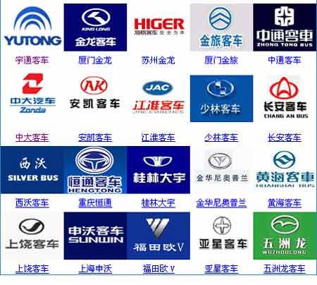 中国客车品牌大全图片