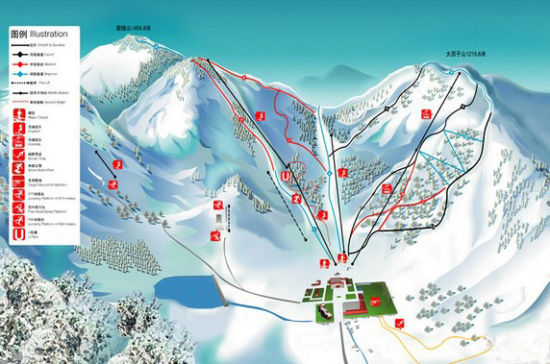 中国滑雪场分布图片
