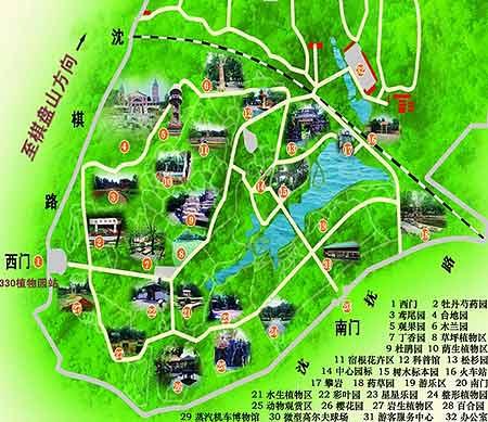 沈阳市植物园游园示意图(图)