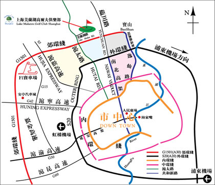 上海美兰湖高尔夫球会行车路线