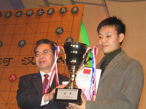 历史镜头:2007年第27届五羊杯许银川捧杯"五羊杯"全国象棋冠军赛,这项