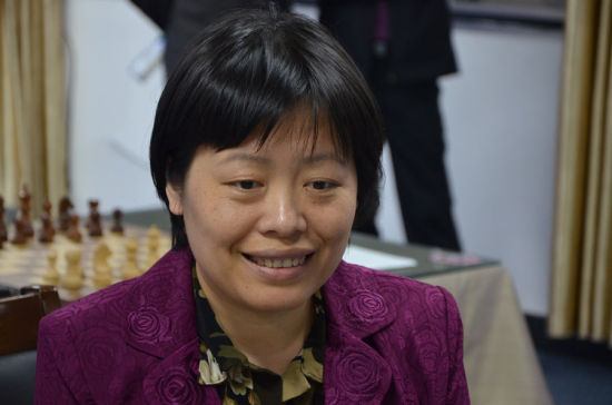 棋后谢军接受采访