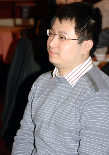 图文三星杯休息日晚宴黄奕中憨态可掬