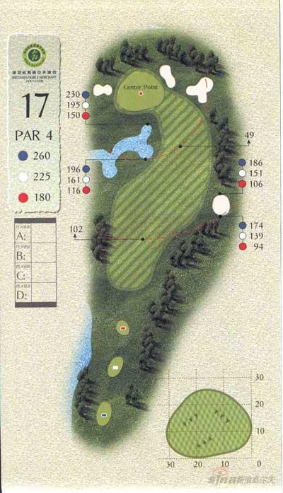 图文深圳名商高尔夫球场第十七号洞