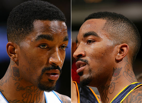 jr史密斯变形金刚纹身 左有霸天虎右有汽车人(图)