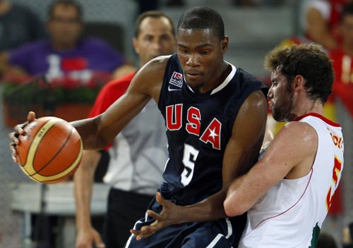 图文-热身赛美国男篮vs西班牙 身体对抗十分激烈_篮球-nba_新浪竞技