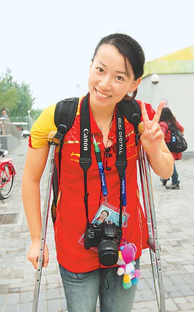 金晶将残疾人分为三类体育让她变得开朗乐观图