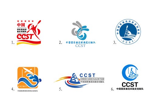 水上中心征标:中国国家激流皮回旋划艇队队标入