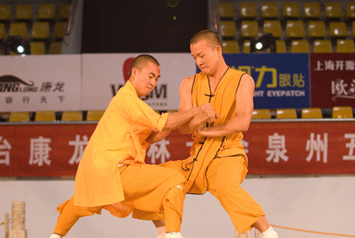 图文五祖拳全国选拔赛产生32强南少林和尚对决01