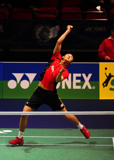 图文-陈金晋级全英赛男单八强 陈金身高臂长