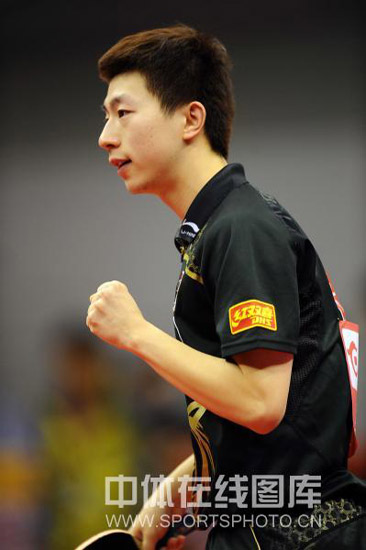 图文2010莫斯科中国男乒选拔赛马龙信心十足
