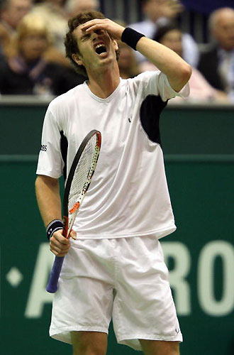 图文鹿特丹赛穆雷横扫晋级失误后穆雷懊恼不已