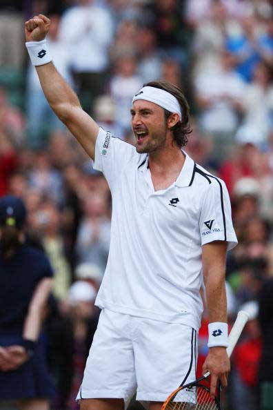 图文费雷罗晋级温网男单16强蚊子握拳呐喊