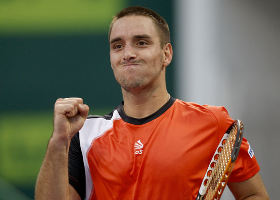 图文-卡塔尔网球公开赛首轮 特洛伊基握拳庆祝