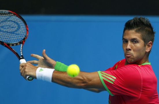 图文-澳网第三轮男单精彩瞬间 沃达斯科反手削球