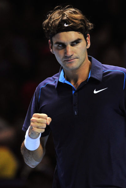 图文atp总决赛费德勒横扫纳达尔挥拳信心十足