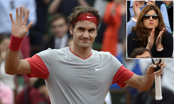 高清-米尔卡助阵费德勒四盘取胜 晋级法网16强